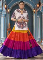 Viscose Rayon Multi Colour Navratri Wear Embroidery Work Ready To Wear Lehenga Choli